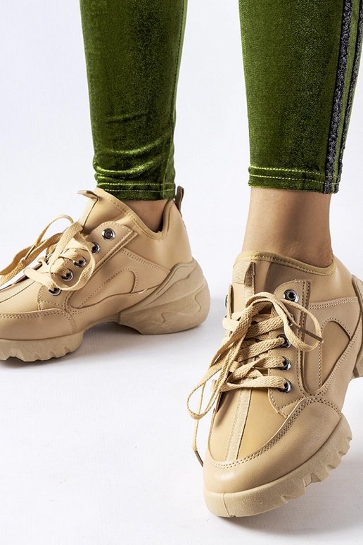 Tmavohnedé športové topánky s...