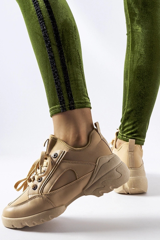 Tmavohnedé športové topánky s...