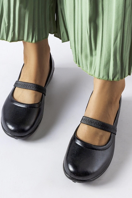 Oakland čierne elastické balerínky