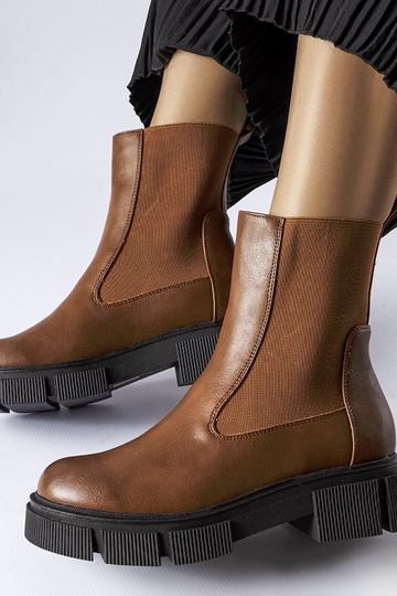 Rudé vysoké čižmy na zips,...