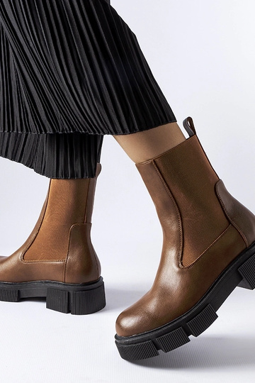 Rudé vysoké čižmy na zips,... 2