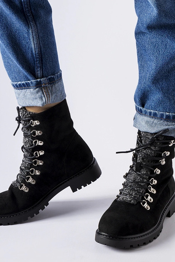 Čierne členkové čižmy z... 2