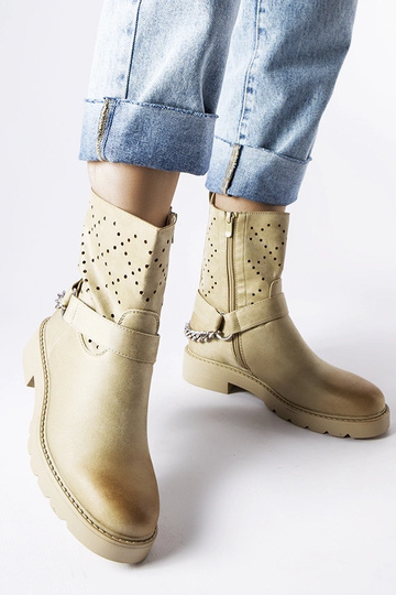 Zelené prelamované členkové...