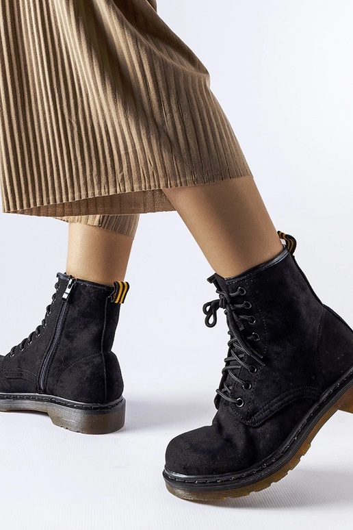 Čierne pracovné topánky z umelého...