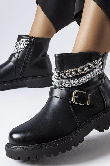 Čierne členkové čižmy s...