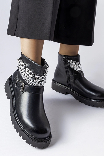 Čierne členkové čižmy s... 2