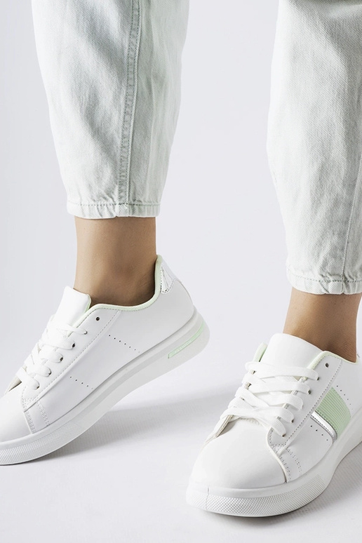 Biele športové topánky s mintovými...