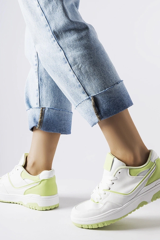 Barrette biele a zelené tenisky