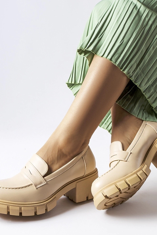 Pieskové klasické mokasíny na...