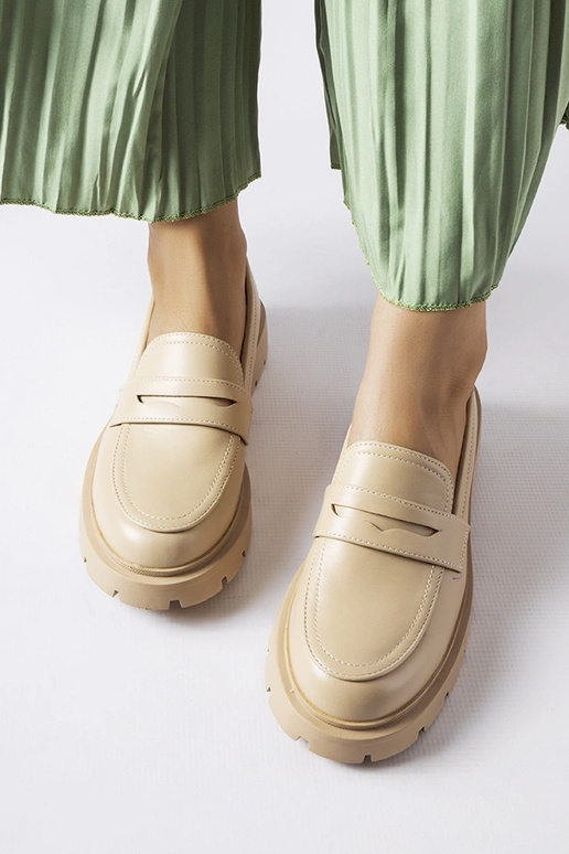 Pieskové elegantné mokasíny,...