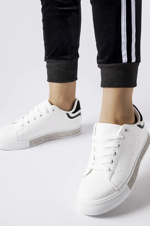 Čierno-biele zirkónové tenisky Dina