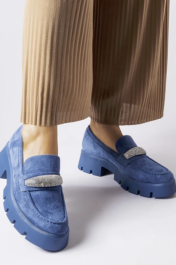 Modré mokasíny so zirkónmi... 2