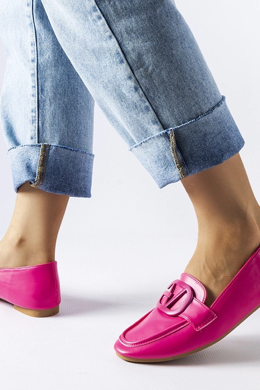 Ružové mokasíny Delgi s prackou