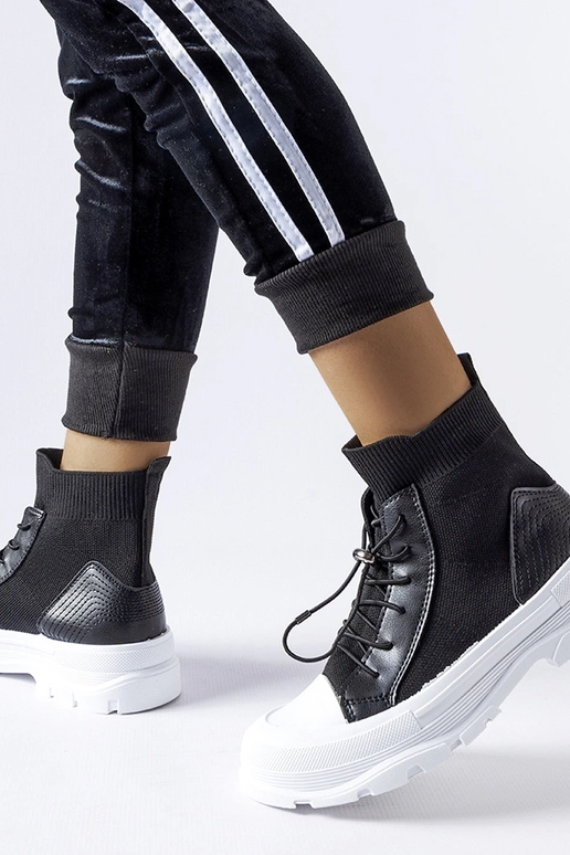 Fredo vysoké ponožky čierne tenisky