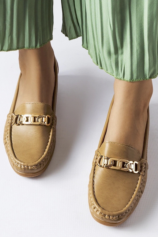 Hnedé mokasíny Lerino na klinovej pracke