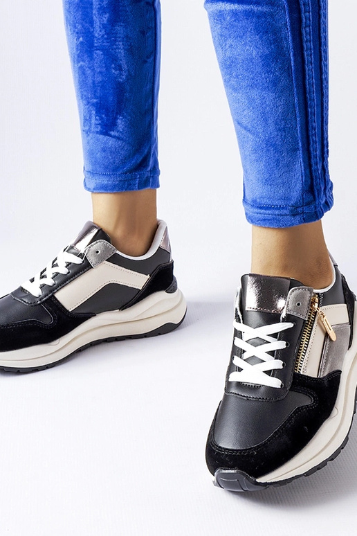 Čiernobiele tenisky Cecchi