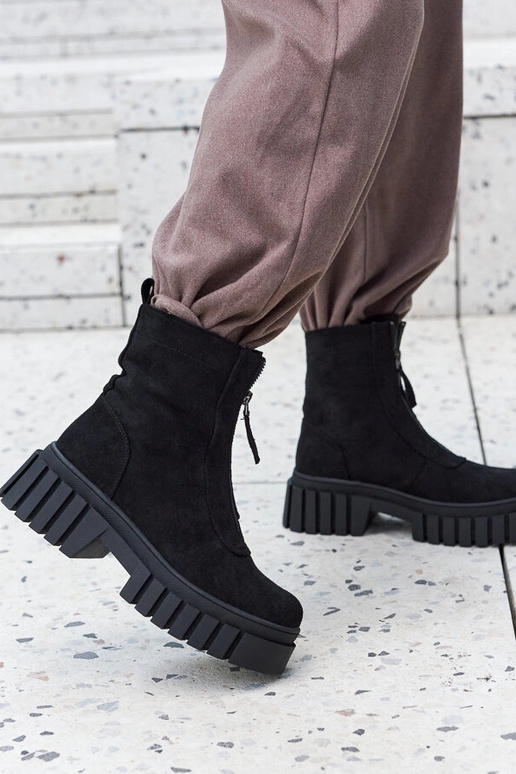 Čierne zateplené dámske členkové...