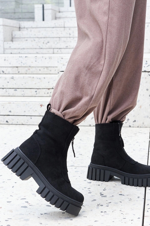 Čierne zateplené dámske členkové...