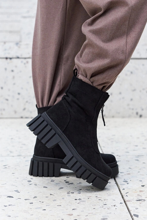 Čierne zateplené dámske členkové...