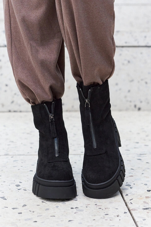 Čierne zateplené dámske členkové...