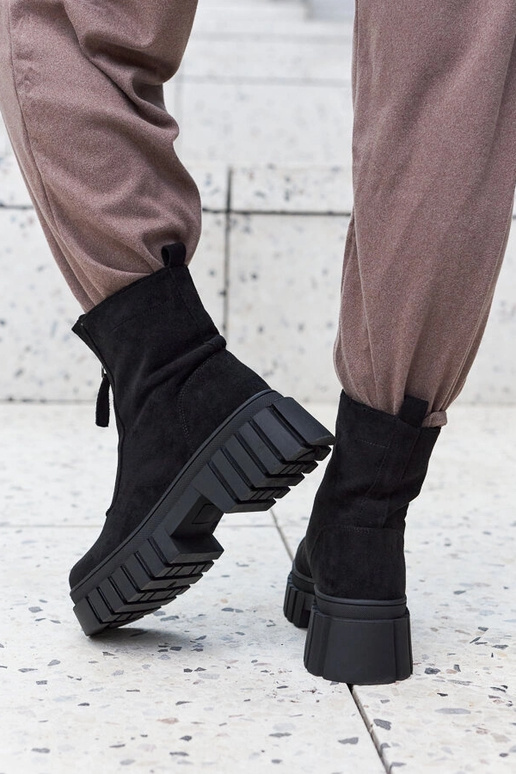 Čierne zateplené dámske členkové...