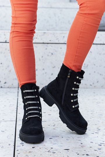 Čierne členkové topánky s... 2