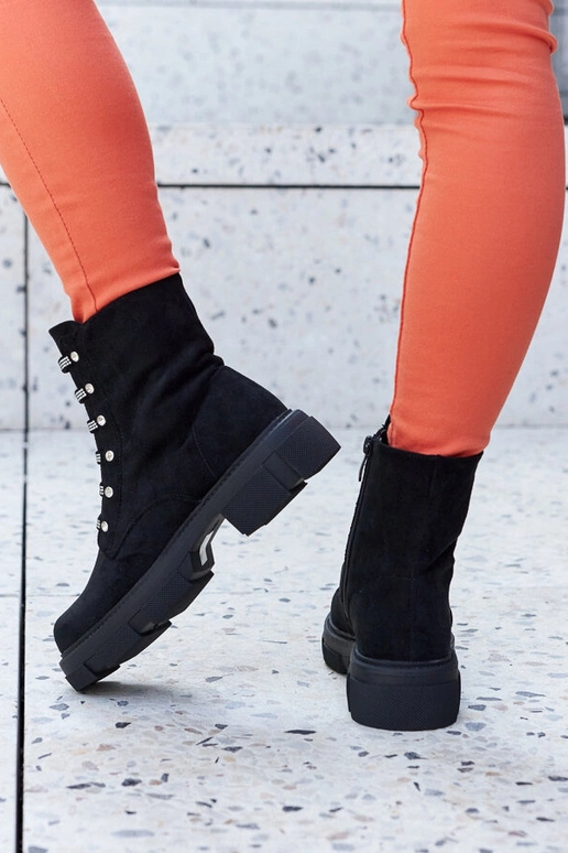 Čierne členkové topánky s kryštálmi,...