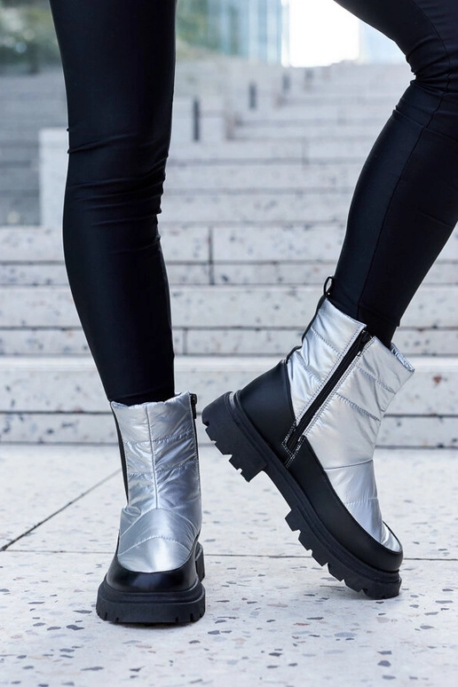 Čierne zimné členkové topánky z...