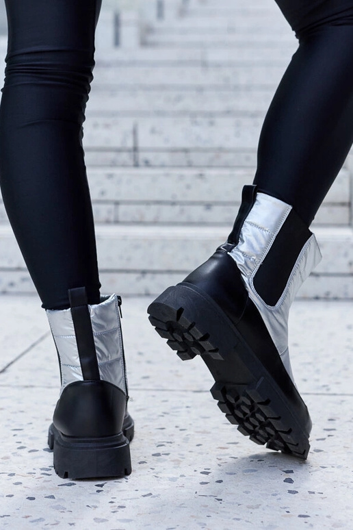 Čierne zimné členkové topánky z...