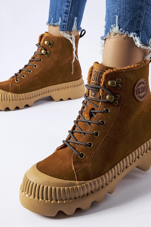 Hnedá kožená taška BIG STAR KK274520