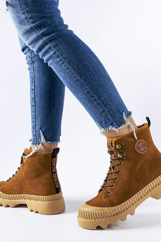 Hnedá kožená taška BIG STAR KK274520