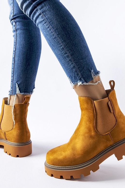 Hnedé zateplené členkové čižmy Big...