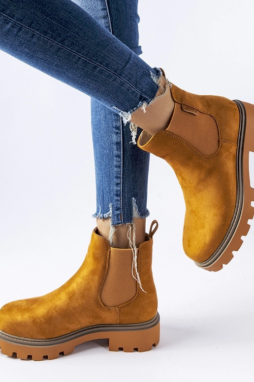 Hnedé zateplené členkové čižmy Big...