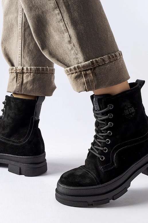 Čierna kožená taška BIG STAR KK274524