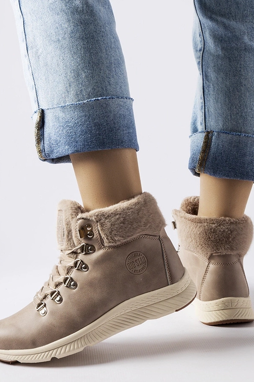 Béžové zateplené čižmy Big Star MM274487
