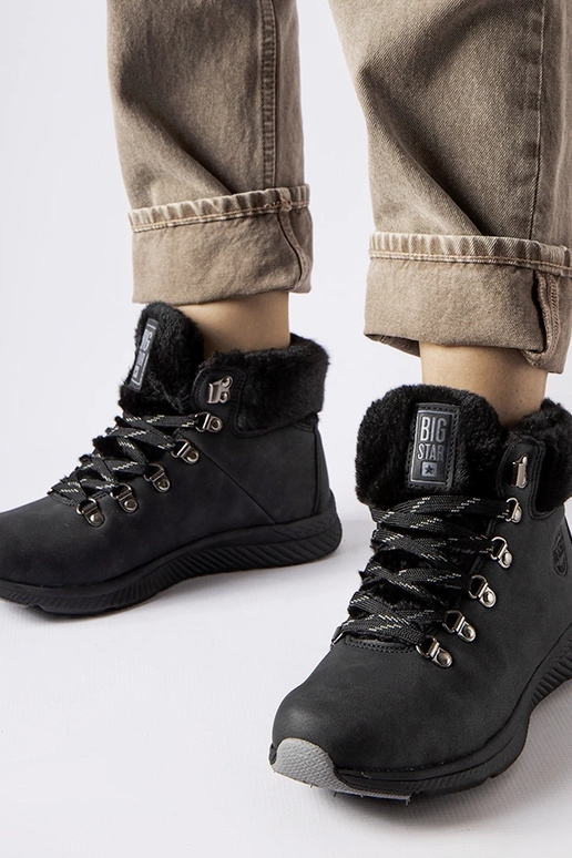 Čierne zateplené čižmy Big Star MM274488