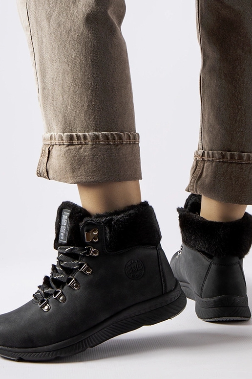 Čierne zateplené čižmy Big Star MM274488