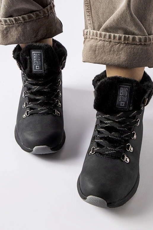 Čierne zateplené čižmy Big Star MM274488