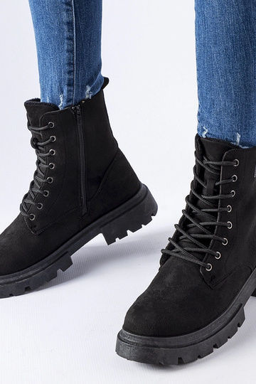 Čierne zateplené čižmy, eko...