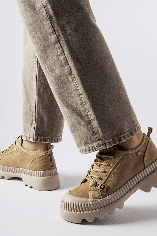 Béžové kožené tenisky Big Star KK274511