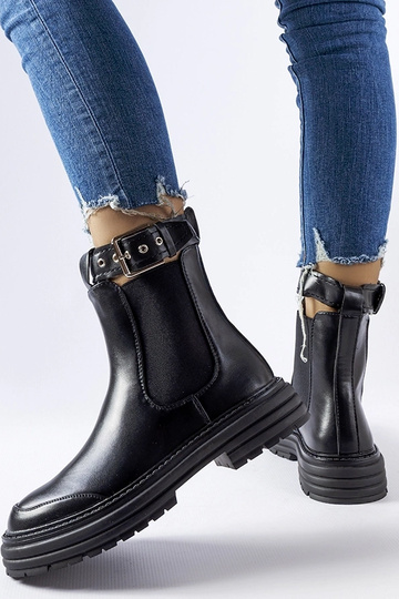 Čierne členkové čižmy s... 2