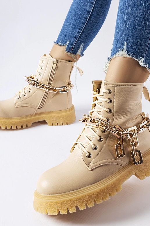 Béžové čižmy na bowling