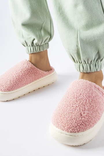 Ružové zateplené papuče Big...