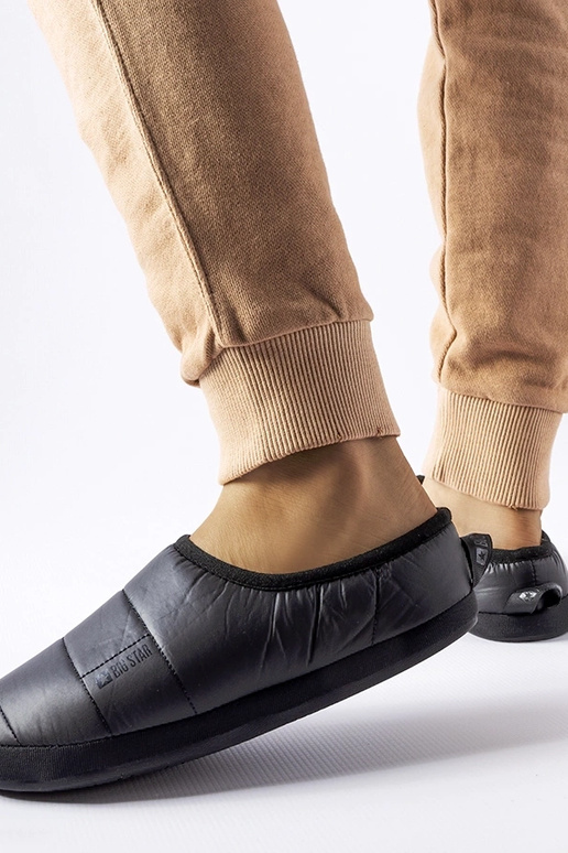 Čierne zateplené papuče Big Star...