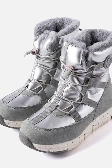 Sivé detské zimné topánky,... 2