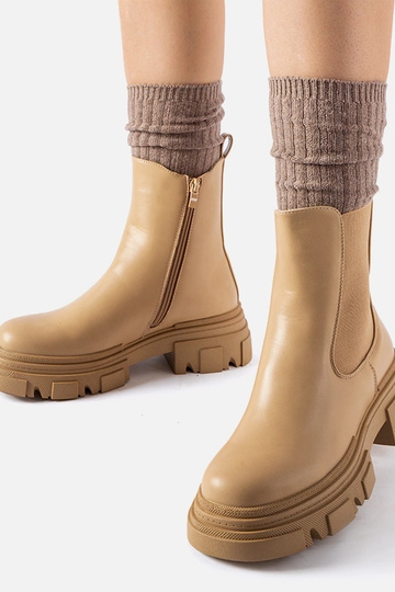 Béžové členkové čižmy s... 2