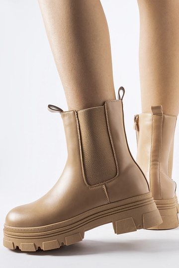 Béžové členkové čižmy na... 2