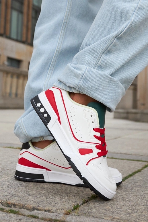 Archie červeno-biele topánky so...