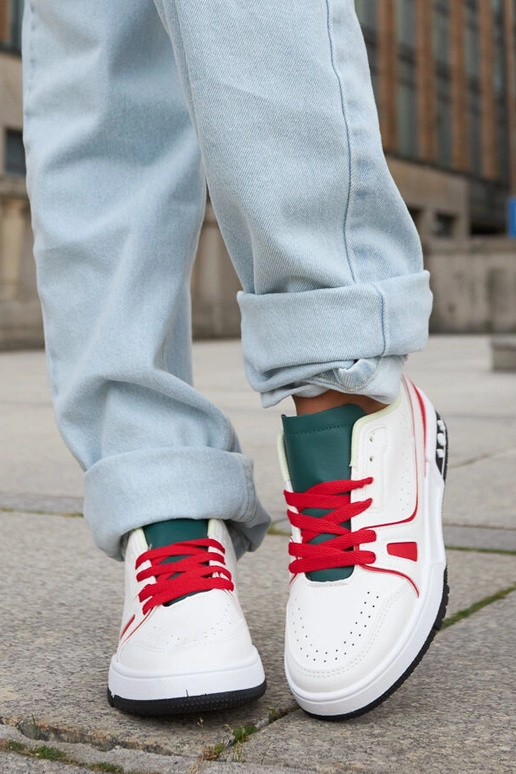 Archie červeno-biele topánky so...