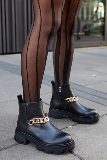 Čierne členkové čižmy s...